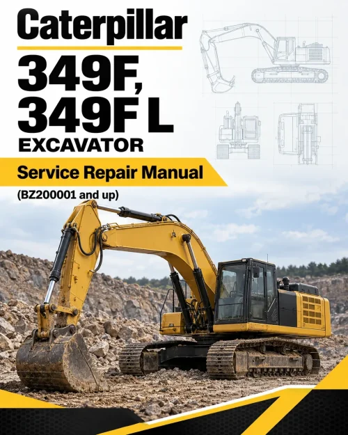 Caterpillar CAT 349F, 349F L Excavator Service Repair Manual (BZ200001 and up)