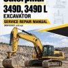 Caterpillar CAT 349D, 349D L Excavator Service Repair Manual (NNF00001 and up)