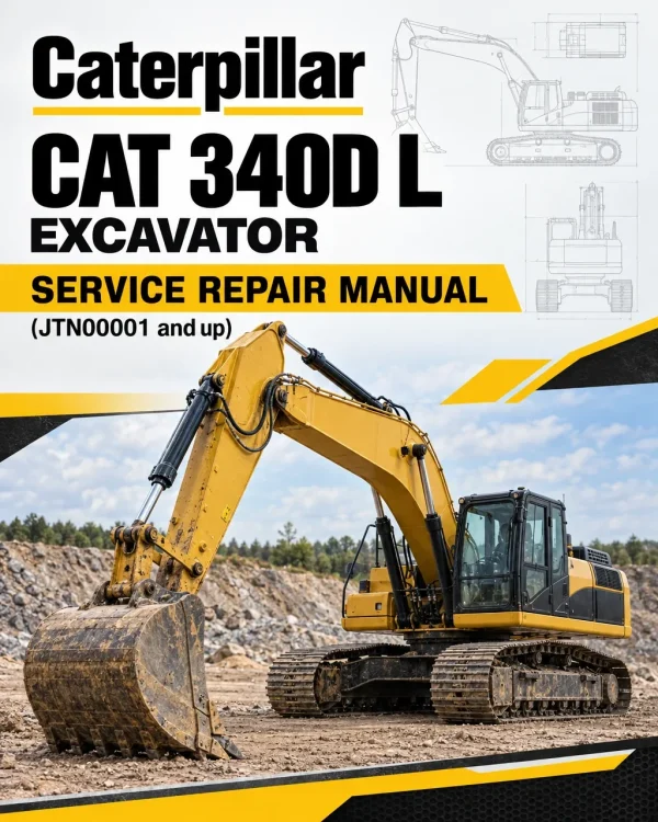 Caterpillar CAT 340D L Excavator Service Repair Manual (JTN00001 and up)