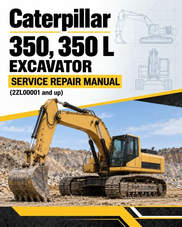 Caterpillar CAT 350, 350 L Excavator Service Repair Manual (2ZL00001 and up)