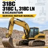 Caterpillar CAT 318C 318C L, 318C LN Excavator Service Repair Manual (GPA00001 and up)