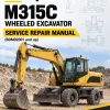 Caterpillar CAT M315C Wheeled Excavator Service Repair Manual (BDM02001 and up)