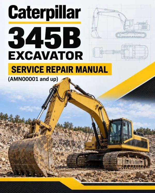 Caterpillar CAT 345B Excavator Service Repair Manual (AMN00001 and up)
