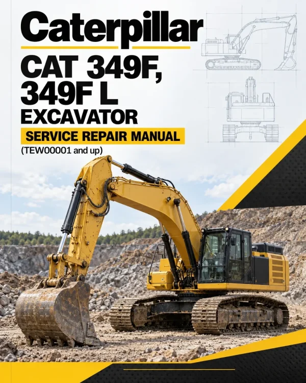 Caterpillar CAT 349F, 349F L Excavator Service Repair Manual (TEW00001 and up)