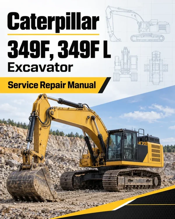 Caterpillar CAT 349F, 349F L Excavator Service Repair Manual (HLB00001 and up)