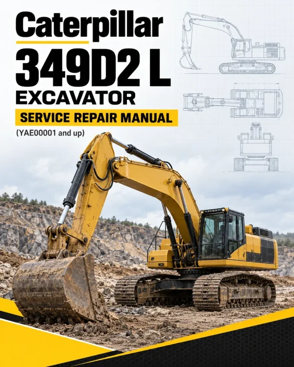Caterpillar CAT 349D2 L Excavator Service Repair Manual (YAE00001 and up)