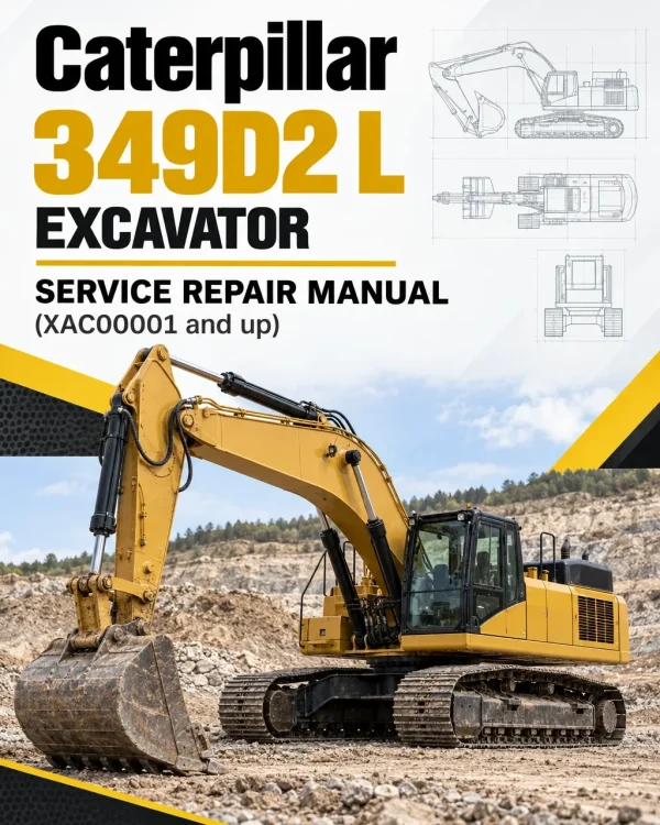 Caterpillar CAT 349D2 L Excavator Service Repair Manual (XAC00001 and up)