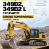 Caterpillar CAT 349D2, 349D2 L Excavator Service Repair Manual (ZAE00001 and up)