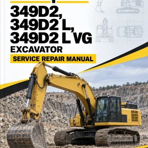 Caterpillar CAT 349D2 349D2 L, 349D2 L VG Excavator Service Repair Manual (SDM00001 and up)