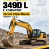Caterpillar CAT 349D L Excavator Service Repair Manual (PZG00001 and up)