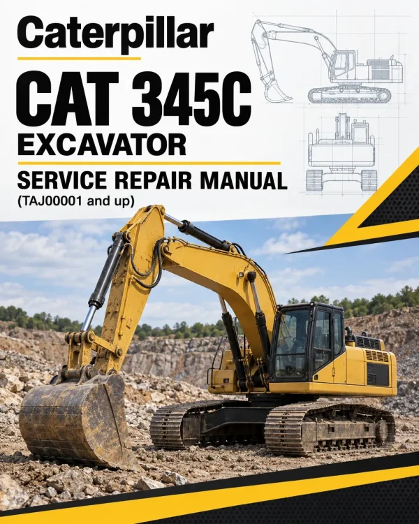 Caterpillar CAT 345C Excavator Service Repair Manual (TAJ00001 and up)