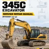 Caterpillar CAT 345C Excavator Service Repair Manual (RFN00001 and up)