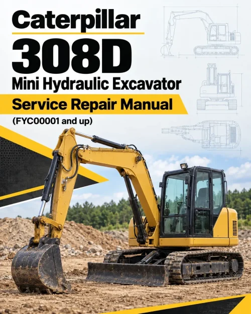 Caterpillar CAT 308D Mini Hydraulic Excavator Service Repair Manual (FYC00001 and up)