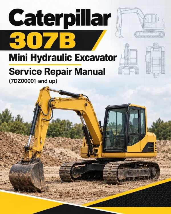 Caterpillar CAT 307B Mini Hydraulic Excavator Service Repair Manual (7DZ00001 and up)