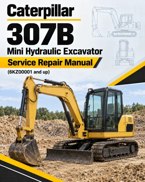 Caterpillar CAT 307B Mini Hydraulic Excavator Service Repair Manual (6KZ00001 and up)