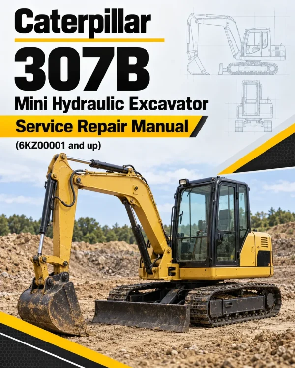 Caterpillar CAT 307B Mini Hydraulic Excavator Service Repair Manual (6KZ00001 and up)