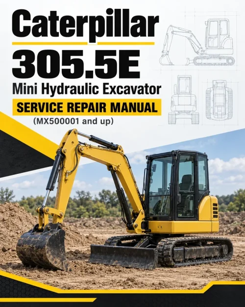 Caterpillar CAT 305.5E Mini Hydraulic Excavator Service Repair Manual (MX500001 and up)