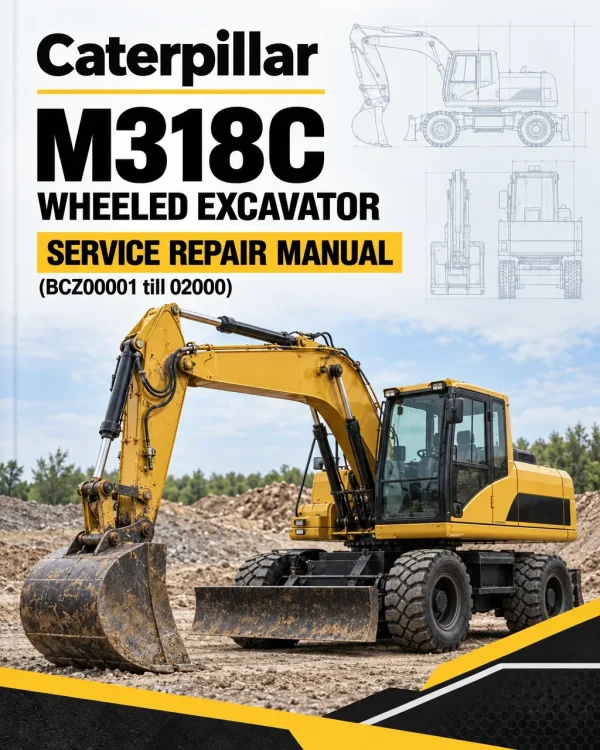 Caterpillar CAT M318C Wheeled Excavator Service Repair Manual (BCZ00001 till 02000)