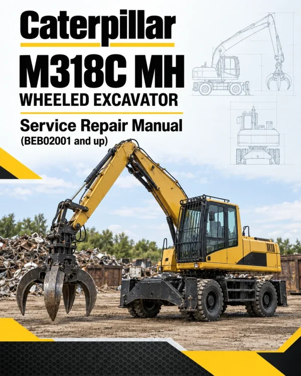 Caterpillar CAT M318C MH Wheeled Excavator Service Repair Manual (BEB02001 and up)