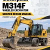 Caterpillar CAT M314F Wheeled Excavator Service Repair Manual (F4A00001 and up)