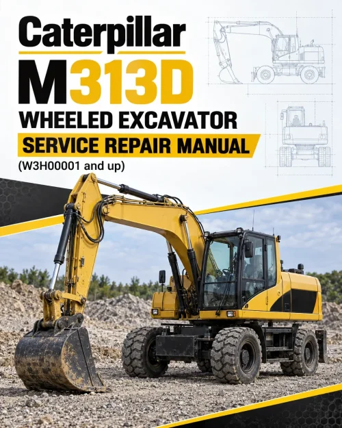 Caterpillar CAT M313D Wheeled Excavator Service Repair Manual (W3H00001 and up)