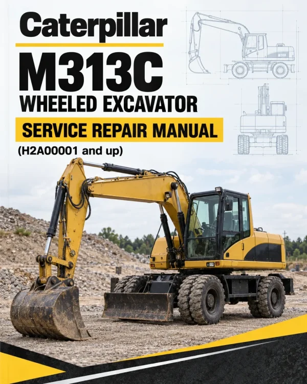 Caterpillar CAT M313C Wheeled Excavator Service Repair Manual (H2A00001 and up)