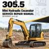 Caterpillar CAT 305.5 Mini Hydraulic Excavator Service Repair Manual (DCK00001 and up)