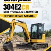 Caterpillar CAT 304E2CR Mini Hydraulic Excavator Service Repair Manual (KC400001 and up)
