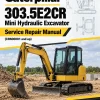 Caterpillar CAT 303.5E2CR Mini Hydraulic Excavator Service Repair Manual (CR600001 and up)