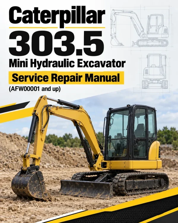 Caterpillar CAT 303.5 Mini Hydraulic Excavator Service Repair Manual (AFW00001 and up) Caterpillar CAT 303.5 Mini Hydraulic Excavator Service Repair Manual (AFW00001 and up)