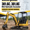 Caterpillar CAT 301.6C, 301.8C Mini Hydraulic Excavator Service Repair Manual (JBB00001 and up)