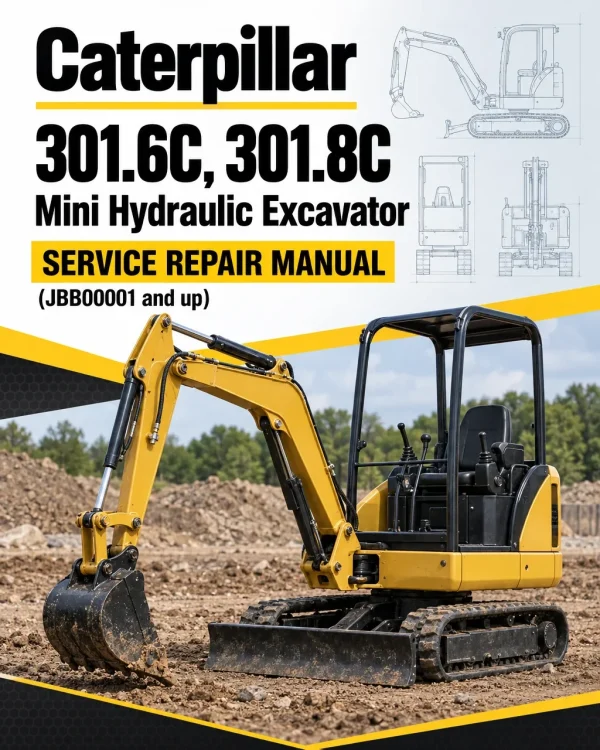 Caterpillar CAT 301.6C, 301.8C Mini Hydraulic Excavator Service Repair Manual (JBB00001 and up)