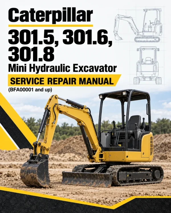 Caterpillar CAT 301.5, 301.6, 301.8 Mini Hydraulic Excavator Service Repair Manual (BFA00001 and up) Caterpillar CAT 301.5, 301.6, 301.8 Mini Hydraulic Excavator Service Repair Manual (BFA00001 and up)