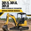 Caterpillar CAT 301.5, 301.6, 301.8 Mini Hydraulic Excavator Service Repair Manual (BDH00001 and up) Caterpillar CAT 301.5, 301.6, 301.8 Mini Hydraulic Excavator Service Repair Manual (BDH00001 and up)