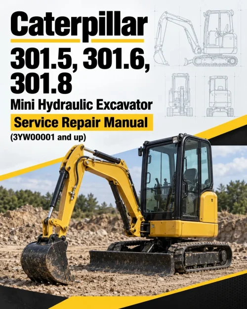 Caterpillar CAT 301.5, 301.6, 301.8 Mini Hydraulic Excavator Service Repair Manual (3YW00001 and up)