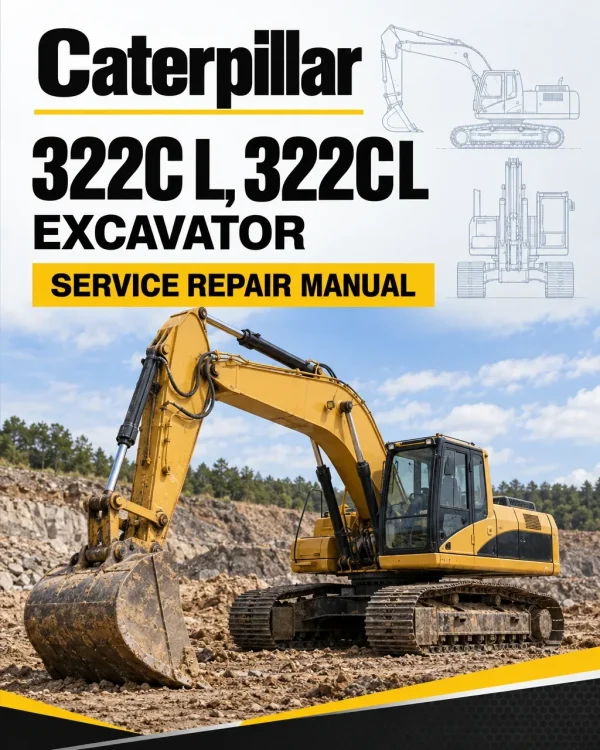 Caterpillar CAT 322C L, 322CL Excavator Service Repair Manual (BKJ00001 and up)