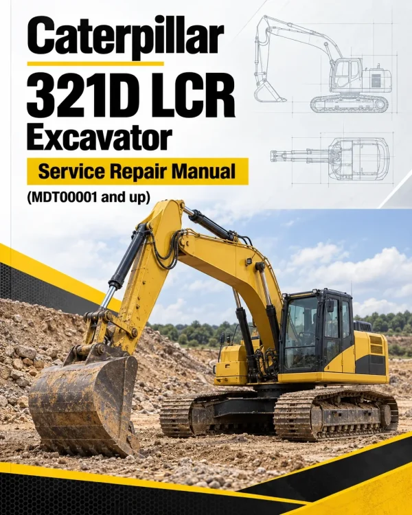 Caterpillar CAT 321D LCR Excavator Service Repair Manual (MDT00001 and up)