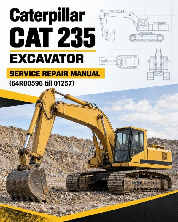 Caterpillar CAT 235 Excavator Service Repair Manual (64R00596 till 01257)