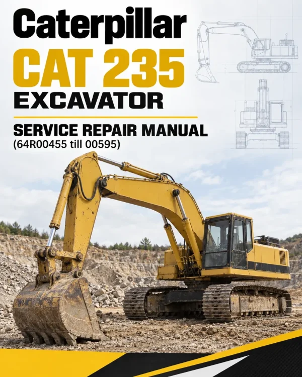 Caterpillar CAT 235 Excavator Service Repair Manual (64R00455 till 00595)