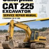Caterpillar CAT 225 Excavator Service Repair Manual (76U00694 till 01199)