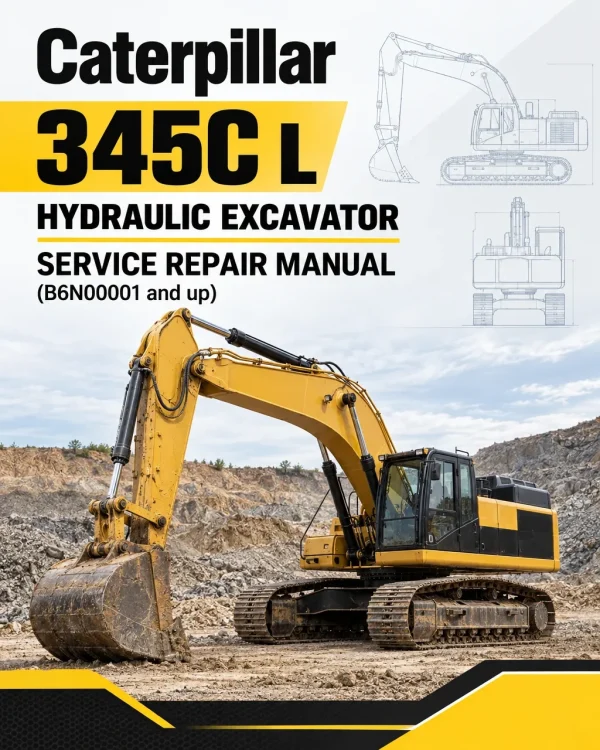 Caterpillar CAT 345C L Hydraulic Excavator Service Repair Manual (B6N00001 and up)