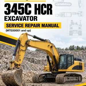Caterpillar CAT 345C HCR Excavator Service Repair Manual (MTE00001 and up)