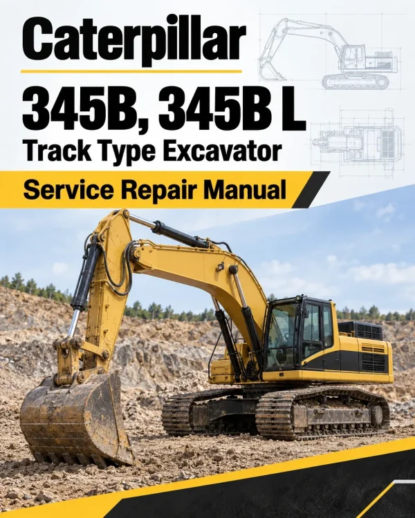 Caterpillar CAT 345B, 345B L Track Type Excavator Service Repair Manual (2ZW00001 and up)
