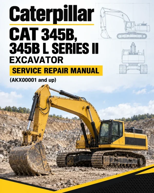 Caterpillar CAT 345B, 345B L SERIES II Excavator Service Repair Manual (AKX00001 and up)
