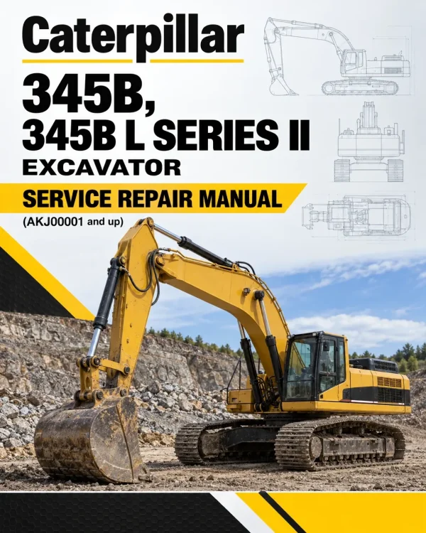 Caterpillar CAT 345B, 345B L SERIES II Excavator Service Repair Manual (AKJ00001 and up)