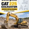 Caterpillar CAT 225 Excavator Service Repair Manual (51U00001 till 00589)
