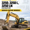 Caterpillar CAT 325D, 325D L, 325D LN Excavator Service Repair Manual (GPB00001 and up)