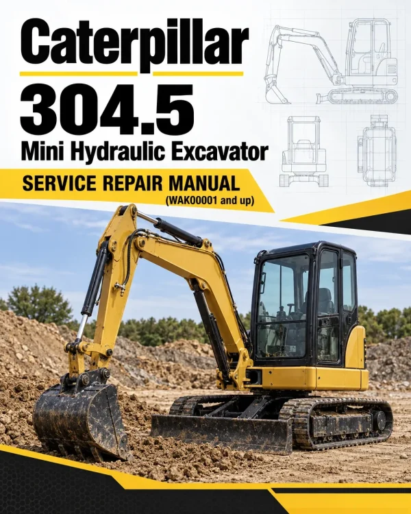 Caterpillar CAT 304.5 Mini Hydraulic Excavator Service Repair Manual (WAK00001 and up)