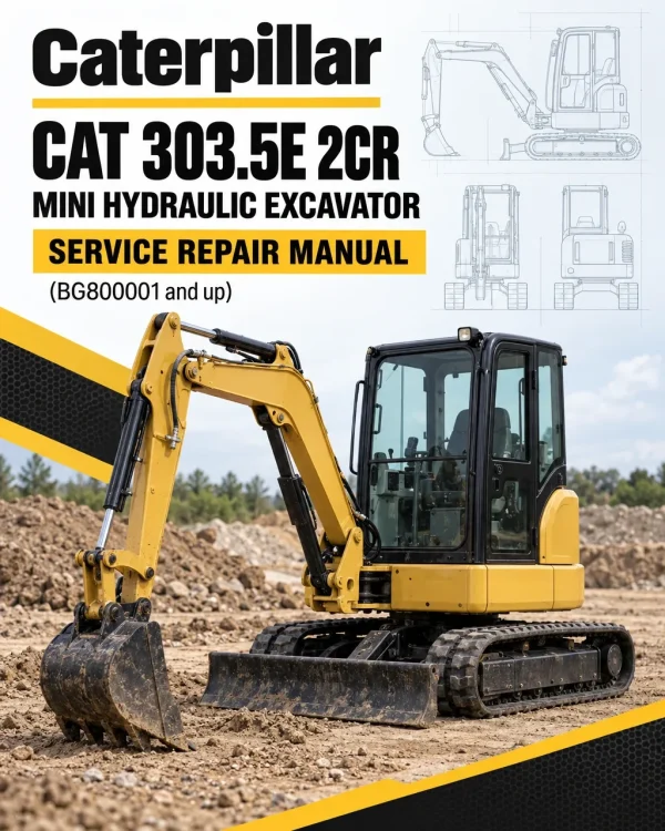 Caterpillar CAT 303.5E 2CR Mini Hydraulic Excavator Service Repair Manual (BG800001 and up) Caterpillar CAT 303.5E 2CR Mini Hydraulic Excavator Service Repair Manual (BG800001 and up)