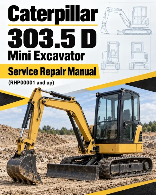 Caterpillar CAT 303.5 D Mini Excavator Service Repair Manual (RHP00001 and up)